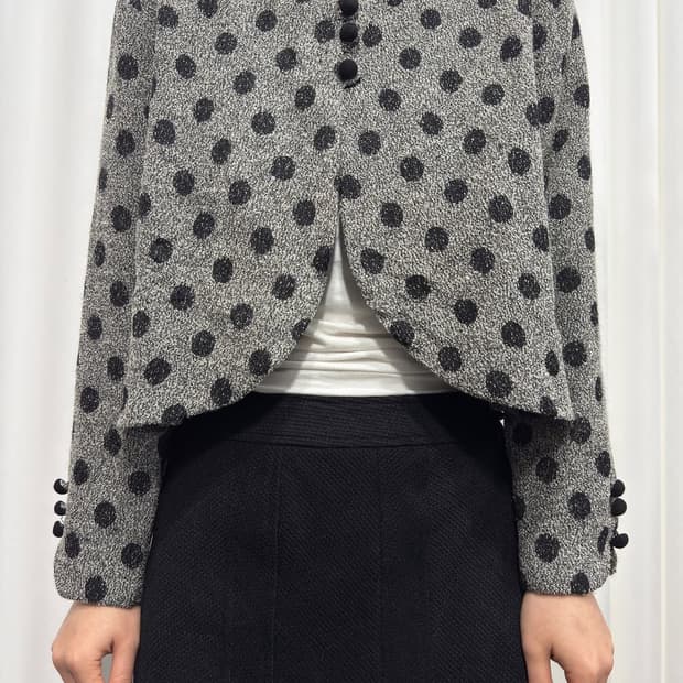 dot crop jacket