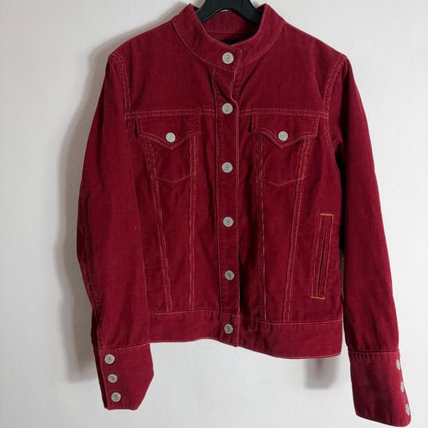 갭 GAP 코듀로이 자켓 여성 레드(S)