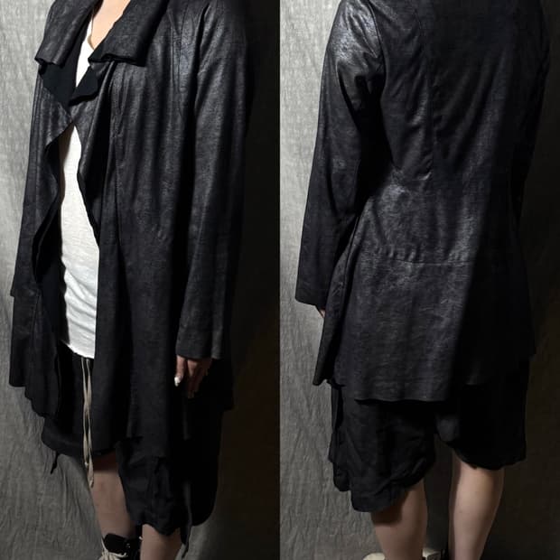 Hiroko Bis Waterfall Draped Long Jacket
