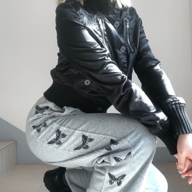 jpn vintage 나비 스웻팬츠