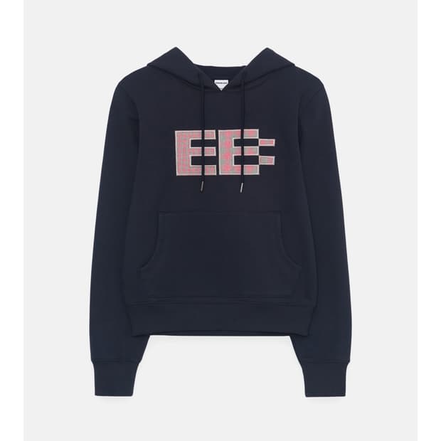 엔조블루스 픽셀 로고 후드티