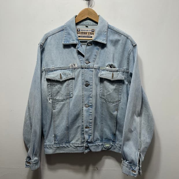 게스 여성 USA 청 데님 연청 여성 자켓 S 