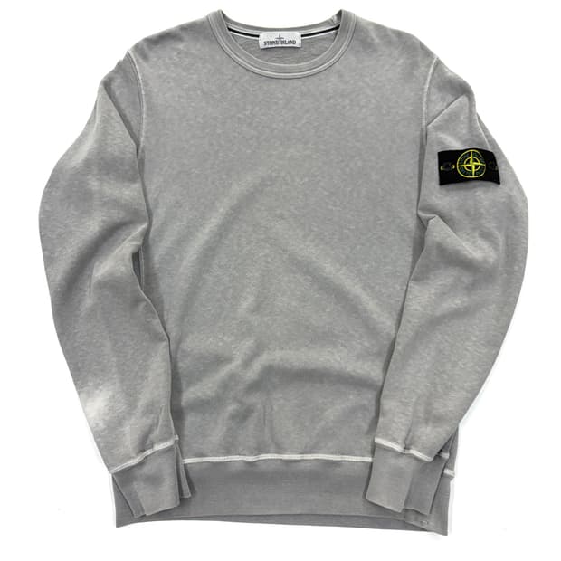 Stone Island 가먼트다잉 코튼 맨투맨 스웻셔츠