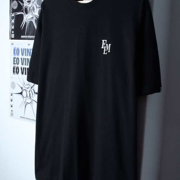 (L-XL) 필루미네이트 반팔 티셔츠 스몰로고 블랙 올드스쿨-H31414