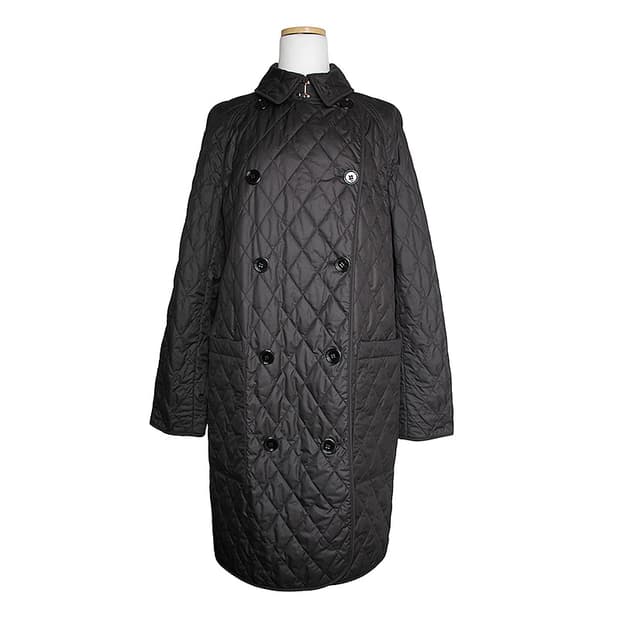 버버리 브릿 블랙 누빔 코트 M