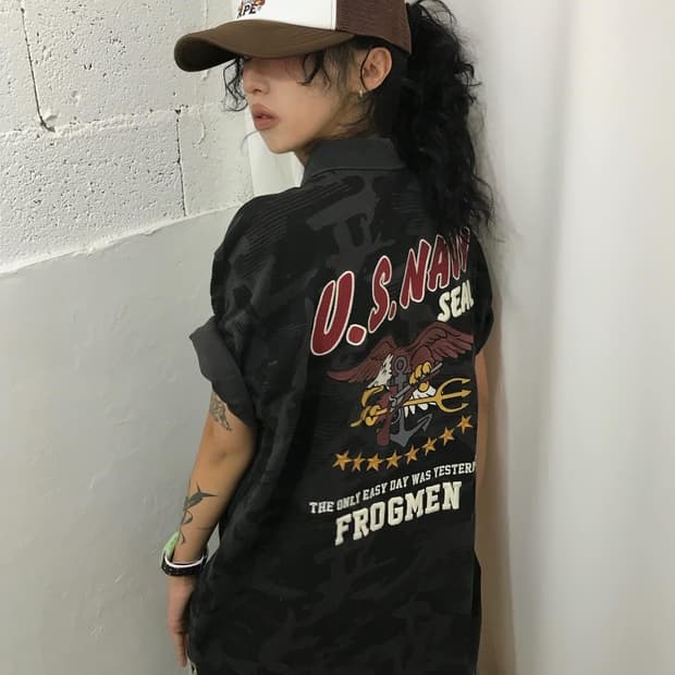 Avirex Embroidery Camo PK T-shirt