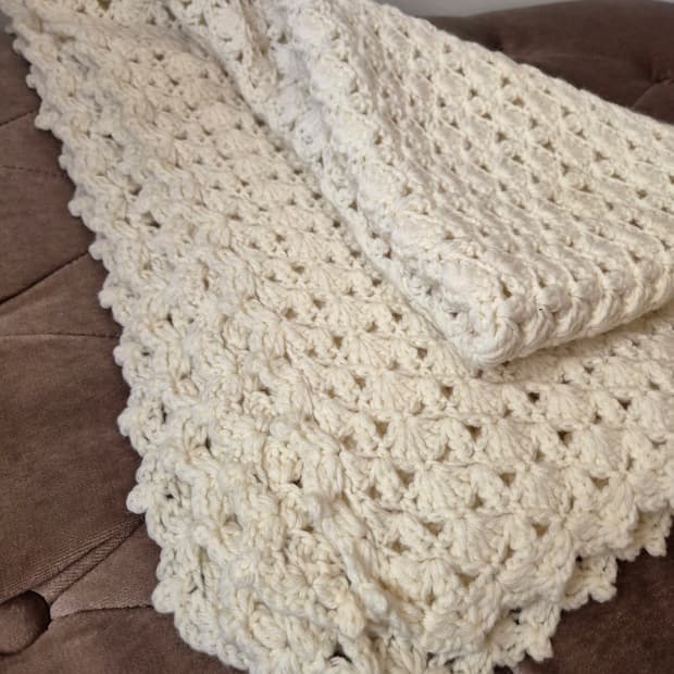 유럽수입 핸드메이드 손뜨개 블랭킷 스프레드