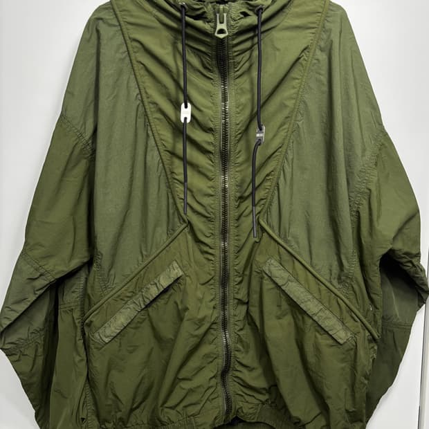 DIESEL Nylon Hooded Wind Jacket (Olive)