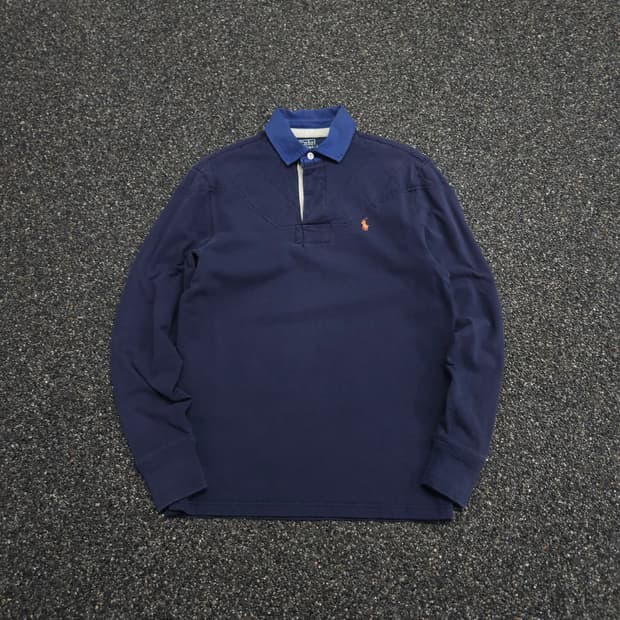 폴로 랄프로렌 포니 럭비 카라 티셔츠 (S)