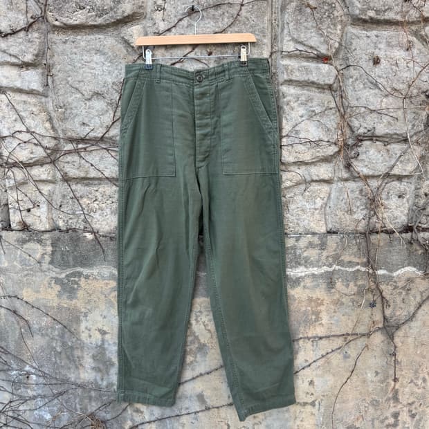 70s 미군 오리지널 og-107 퍼티그 팬츠 34