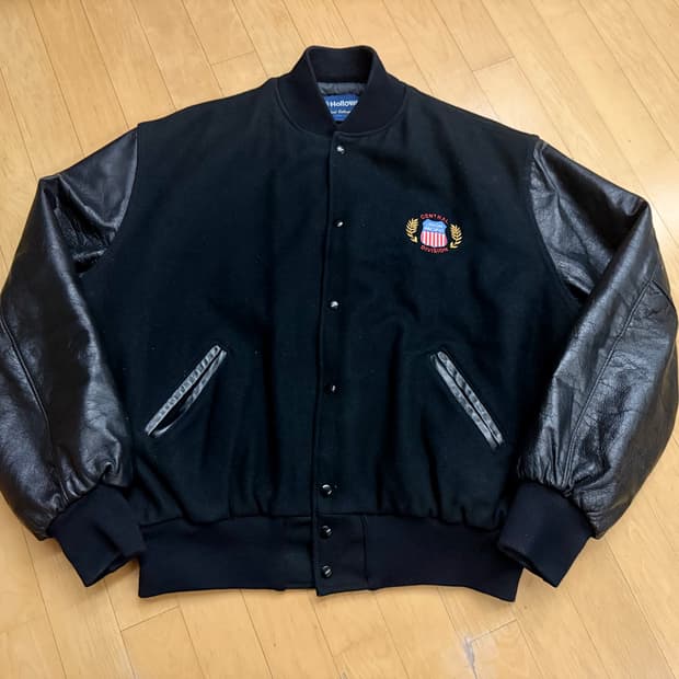 [Holloway] 90s 유니온 퍼시픽 레더 바시티 자켓 (XXL)