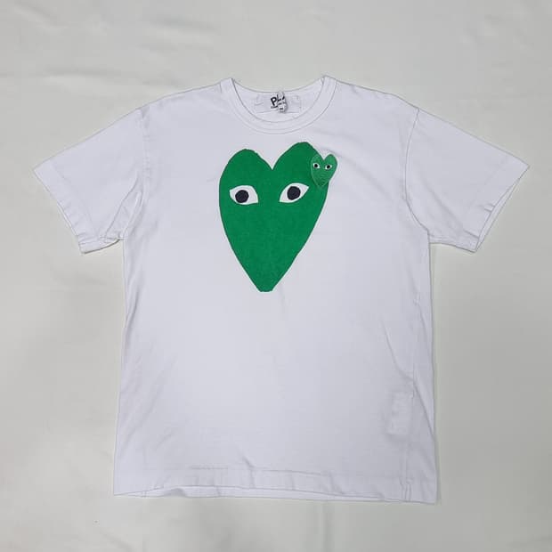 꼼데가르송 더블그린 패치 반팔 M _ 여성