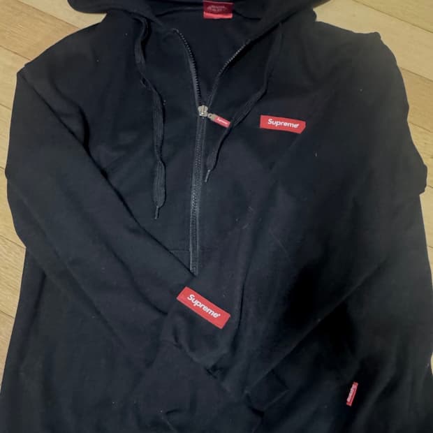 슈프림 후드 로고 집업 m