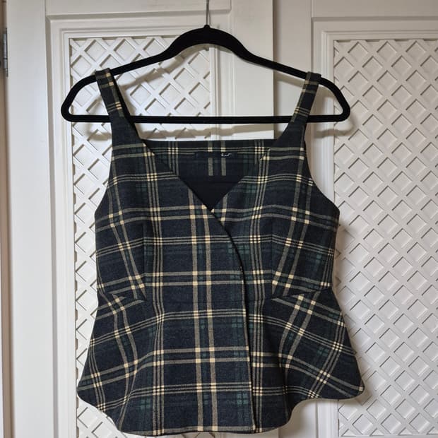 지컷 체크 뷔스티에