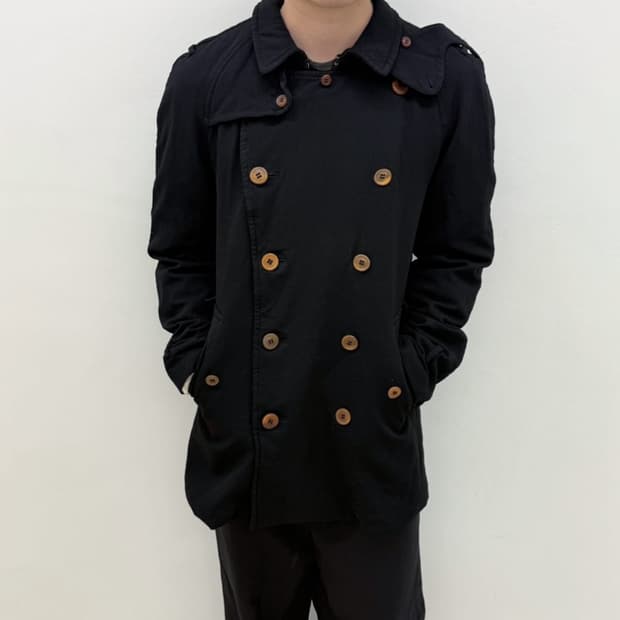 꼼데가르송 옴므플러스 축융 트렌치 숏 코트