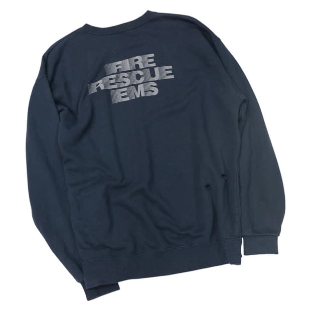 빈티지 네이비 FIRE DEPT. 구조대 맨투맨 (XL)