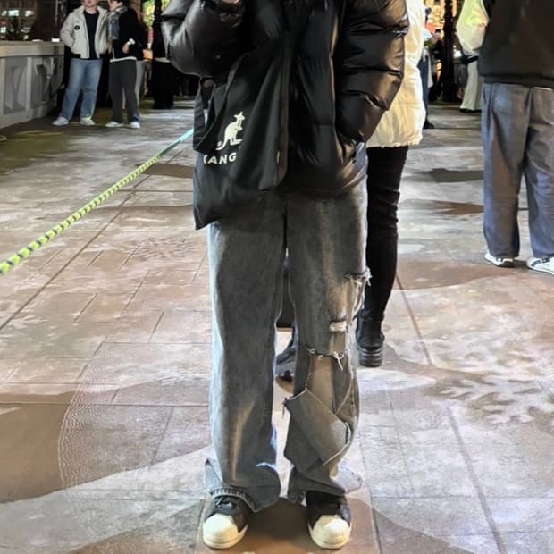 빈티지 흑청 찢청