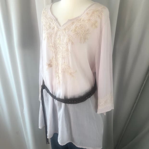 727. boho ivory blouse