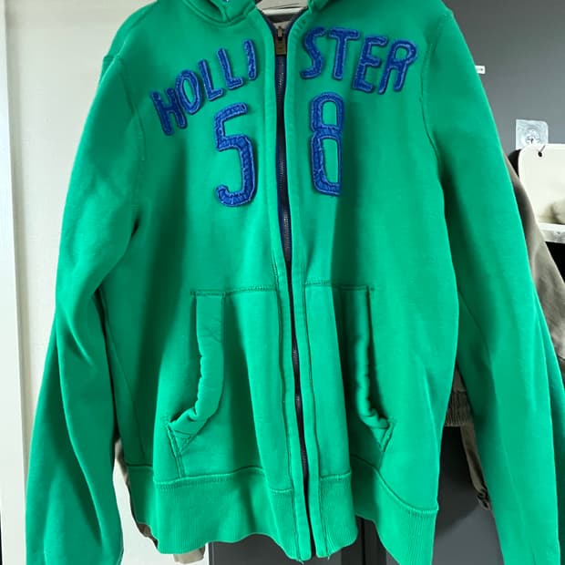 홀리스터 초록색 후드집업 M