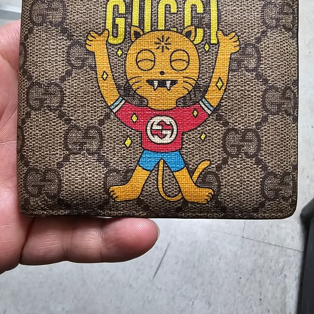  구찌 GG 수프림 캣 반지갑