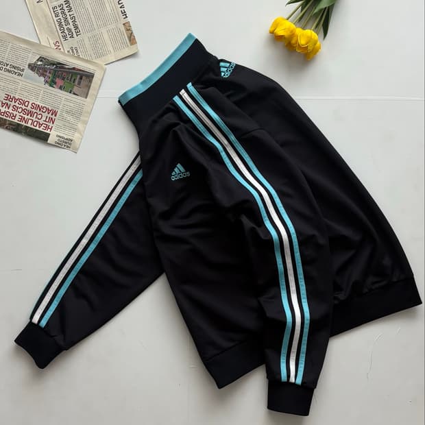 adidas 아디다스 스카이블루 배색 트랙탑 져지 