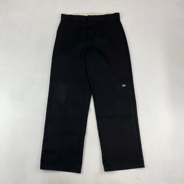 디키즈 더블 니 포켓 블랙 치노 팬츠(34)