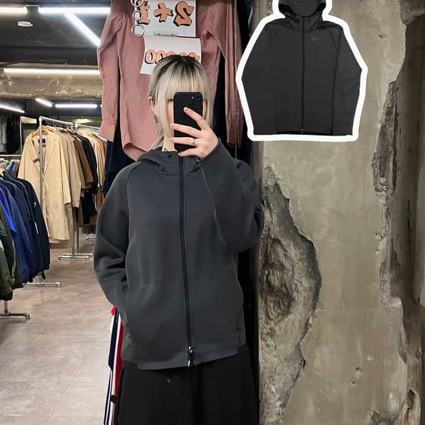 나이키 후드집업 차콜 M  #csz3190