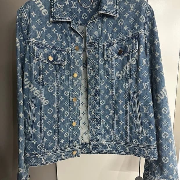 루이비통 슈프림 데님 트러커 48사이즈