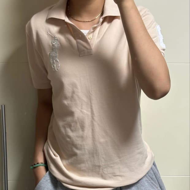 폴로 랄프로렌 빅포니 아이보리 백베이지 카라티