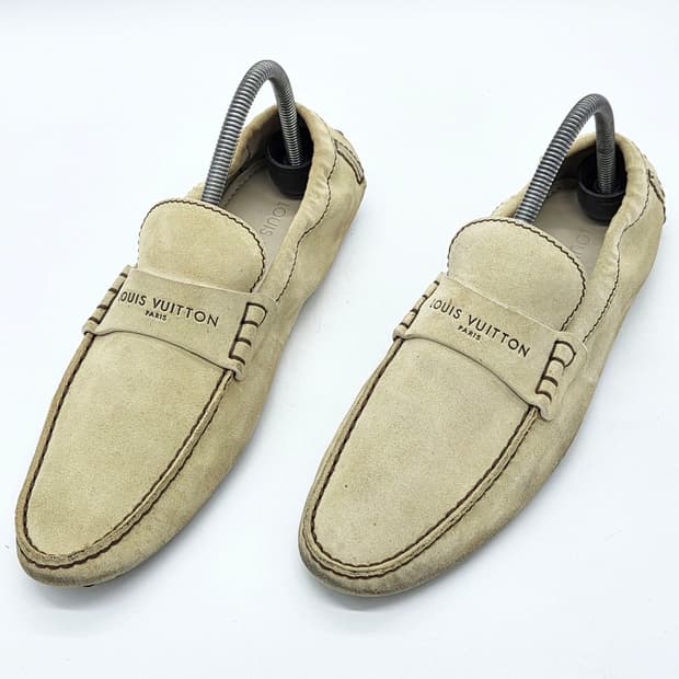  루이비통 스웨이드 드라이빙 슈즈 샌드 (7 1/2) 