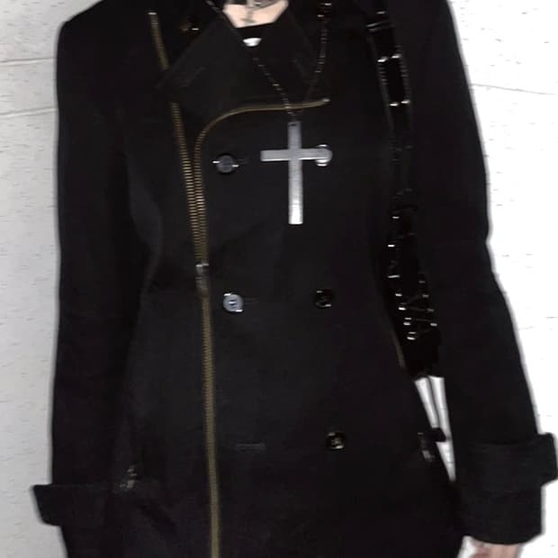 Double Coat 피코트자켓앤드뮐락시크릭오웬스다크웨어하이엔드헬무트랭