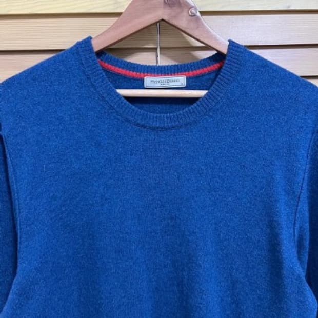 프랑코페라로 남성 블루라운드울니트