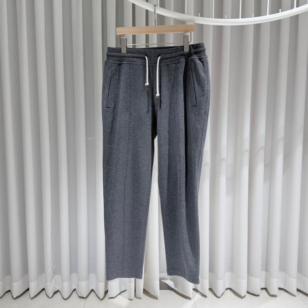 (A+/M) / 브루넬로 쿠치넬리 코튼 치노 트라우저 그레이 트레이닝팬츠