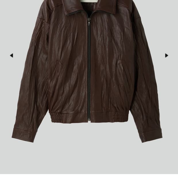 HIGH-NECK LEATHER JUMPER (BROWN)