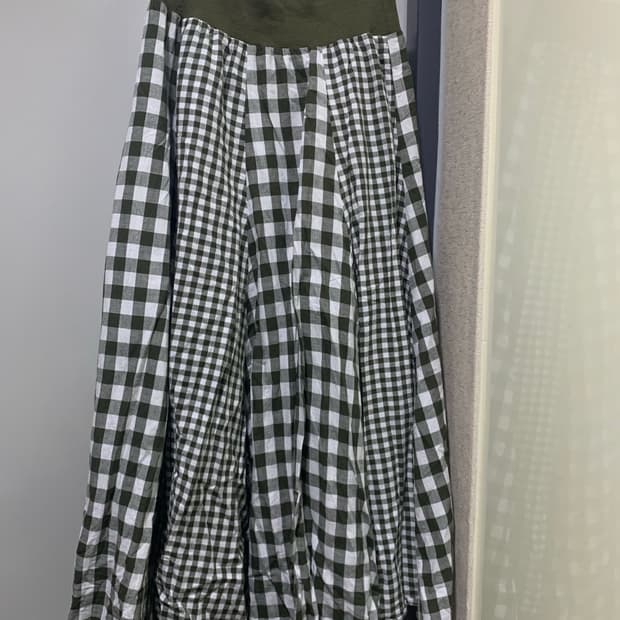 체크 롱 스커트 55-66-77