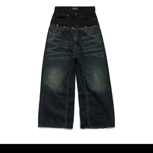 [S]발렌시아가 컷업 배기 블랙