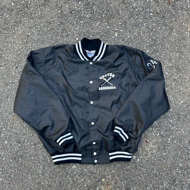 빈티지 90s 베이스볼 사틴 자켓
