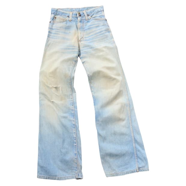 Wrangler 랭글러 빈티지 신치백 라이트 워싱 페인터 데님 팬츠 28