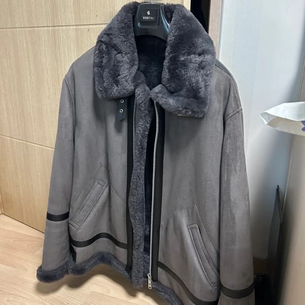 도프제이슨 솔리드 스웨이드 무톤 자켓 무스탕 xl