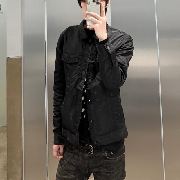 생로랑 나일론 트러커 자켓