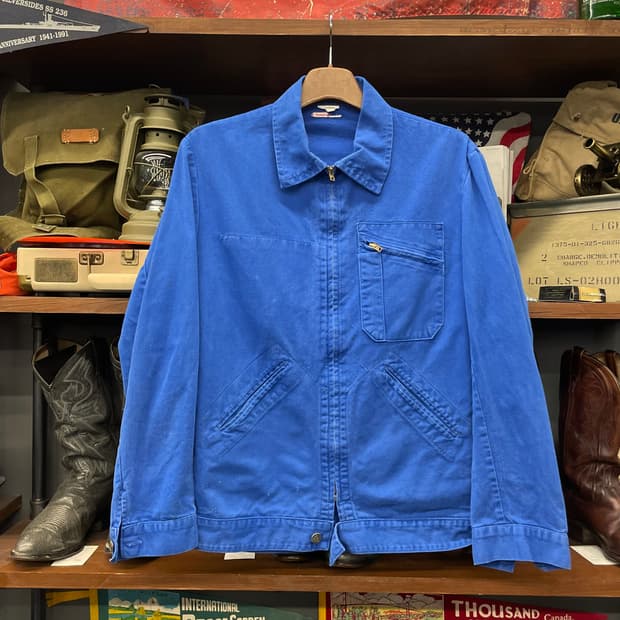 70s-80s 프렌치 워크 집업 자켓 / 빈티지 초어 자켓 워크 웨어