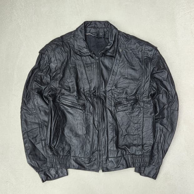 빈티지 레더 봄버자켓 s09176