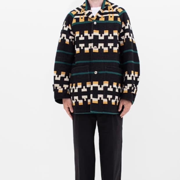 Visvim HOPILAND 비즈빔 네이티브 블랭킷 코트