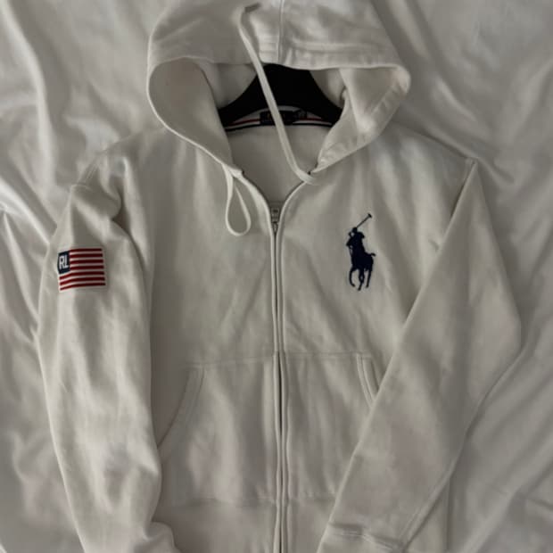 폴로 빅포니 성조기 후드집업 M