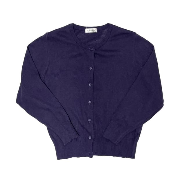 Deep purple cotton cardigan
