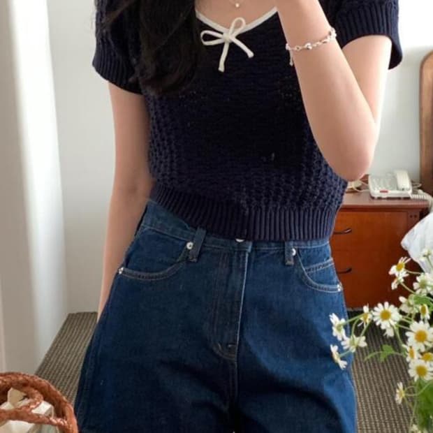 피터앤웬디 멜로디 리본니트 반팔