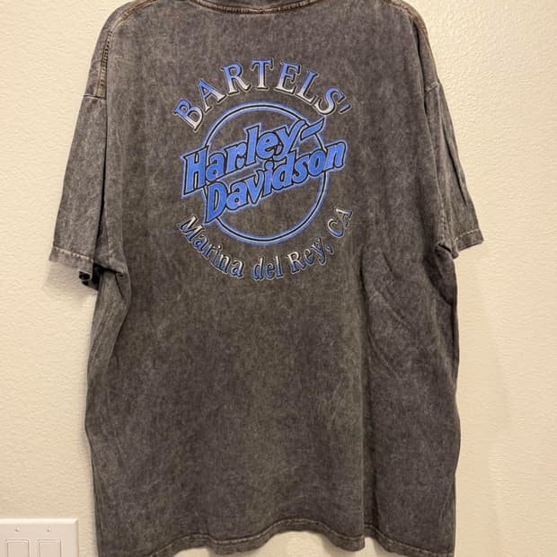 90’s 빈티지 Harley Davidson 티셔츠 XL 스톤워시드