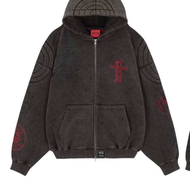 Insane garage padded shoulder hoodie
