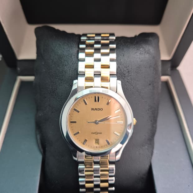 RADO DiaStar 골드 콤비 쿼츠 시계 (풀세트)