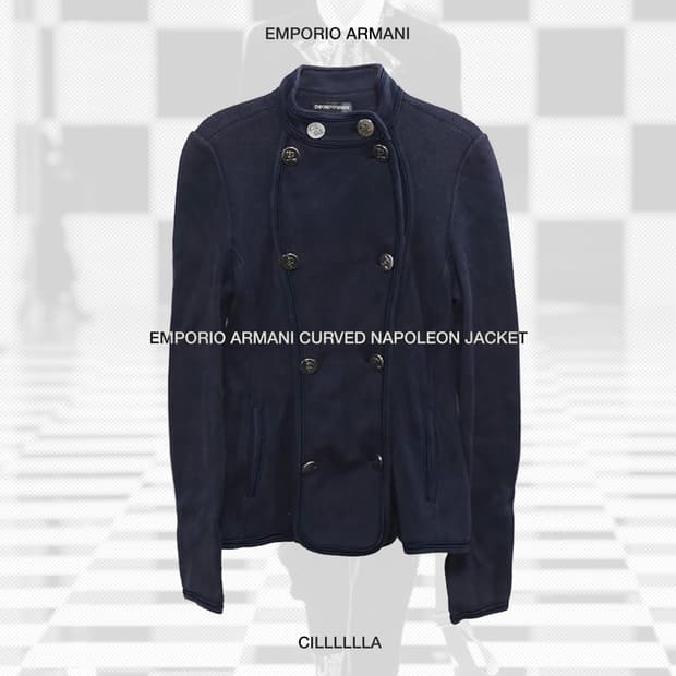 [40,L]EMPORIOARMANI 엠포리오아르마니 커브드 나폴레옹 자켓